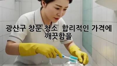 광산구 창문 청소 ✨ 합리적인 가격에 깨끗함을!